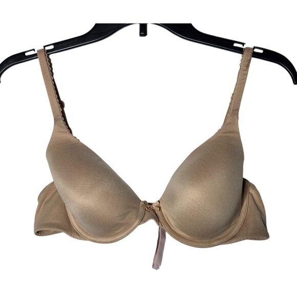 Victorias Secret Body Lined Perfect Coverage Bra Size 36B Nude Tan #1 - Picture 1 of 10
